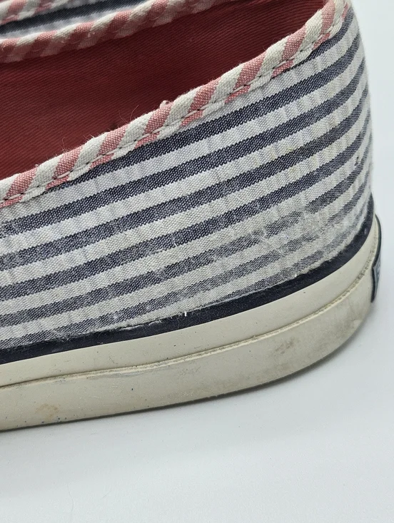 Sperry Top Sider Mariner Slip-on Shoes Navy Seersucker Women's 9.5M - Picture 4 of 8